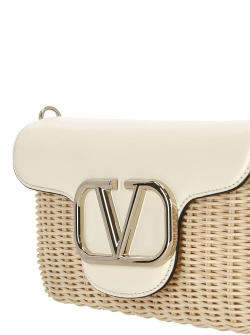 Ivory white raffia/calf woman bag Valentino Garavani | 4W2B0N00JCFYT3